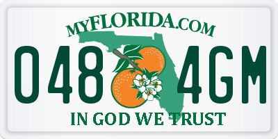 FL license plate 0484GM
