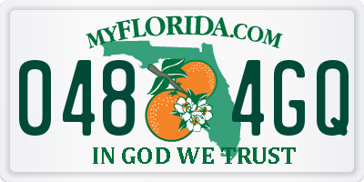 FL license plate 0484GQ