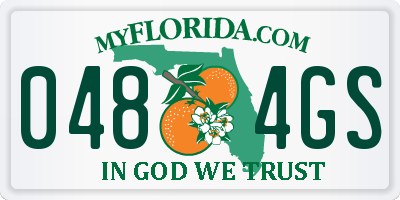 FL license plate 0484GS
