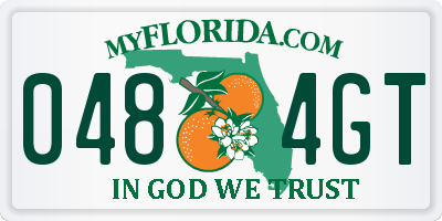 FL license plate 0484GT