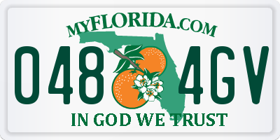 FL license plate 0484GV