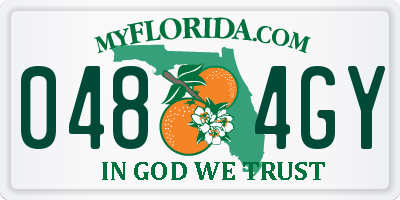 FL license plate 0484GY