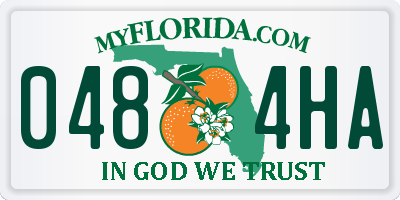 FL license plate 0484HA
