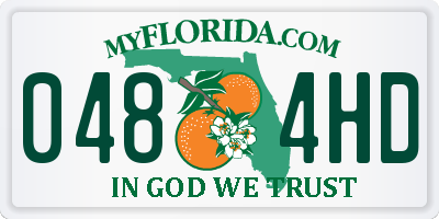 FL license plate 0484HD