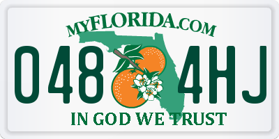 FL license plate 0484HJ
