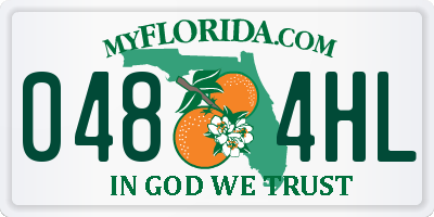 FL license plate 0484HL