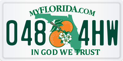 FL license plate 0484HW