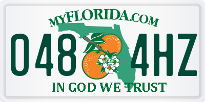 FL license plate 0484HZ