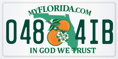 FL license plate 0484IB