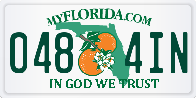 FL license plate 0484IN