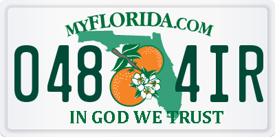 FL license plate 0484IR