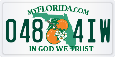 FL license plate 0484IW