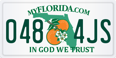 FL license plate 0484JS