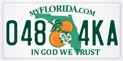FL license plate 0484KA