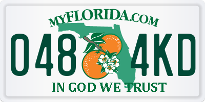 FL license plate 0484KD