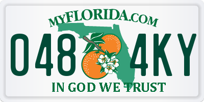 FL license plate 0484KY