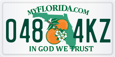 FL license plate 0484KZ