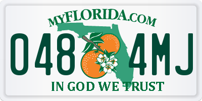 FL license plate 0484MJ