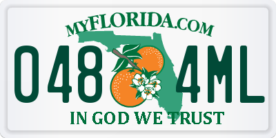 FL license plate 0484ML