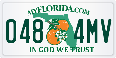 FL license plate 0484MV