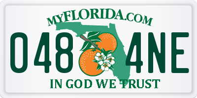 FL license plate 0484NE