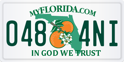 FL license plate 0484NI