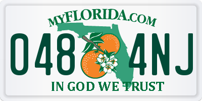 FL license plate 0484NJ