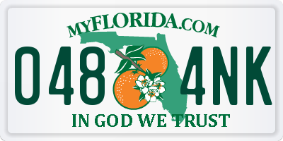 FL license plate 0484NK