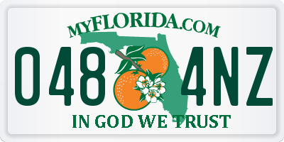 FL license plate 0484NZ