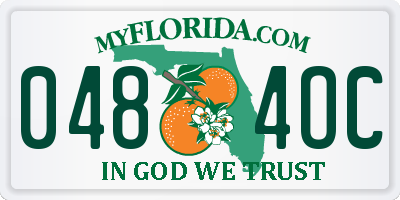 FL license plate 0484OC
