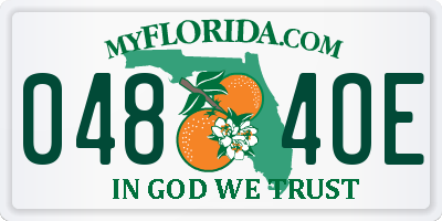 FL license plate 0484OE