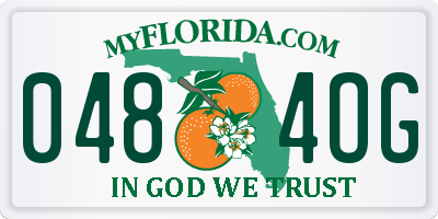 FL license plate 0484OG