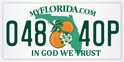 FL license plate 0484OP