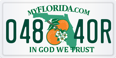 FL license plate 0484OR