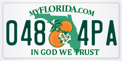 FL license plate 0484PA