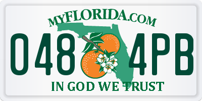 FL license plate 0484PB