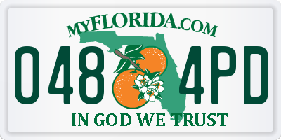 FL license plate 0484PD