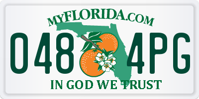 FL license plate 0484PG