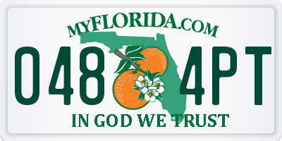 FL license plate 0484PT