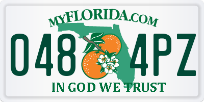 FL license plate 0484PZ