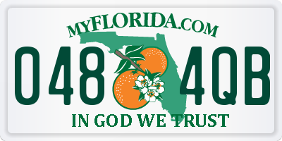 FL license plate 0484QB