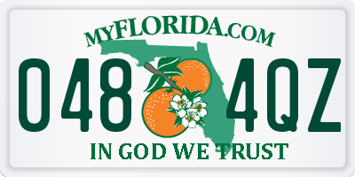 FL license plate 0484QZ