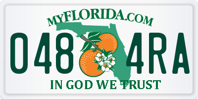 FL license plate 0484RA