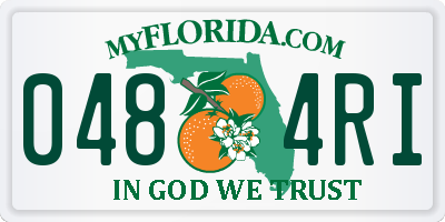 FL license plate 0484RI