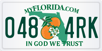 FL license plate 0484RK