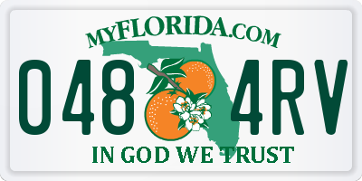 FL license plate 0484RV
