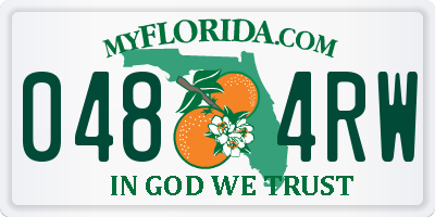 FL license plate 0484RW