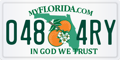 FL license plate 0484RY