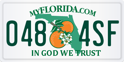 FL license plate 0484SF