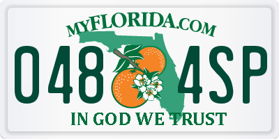 FL license plate 0484SP